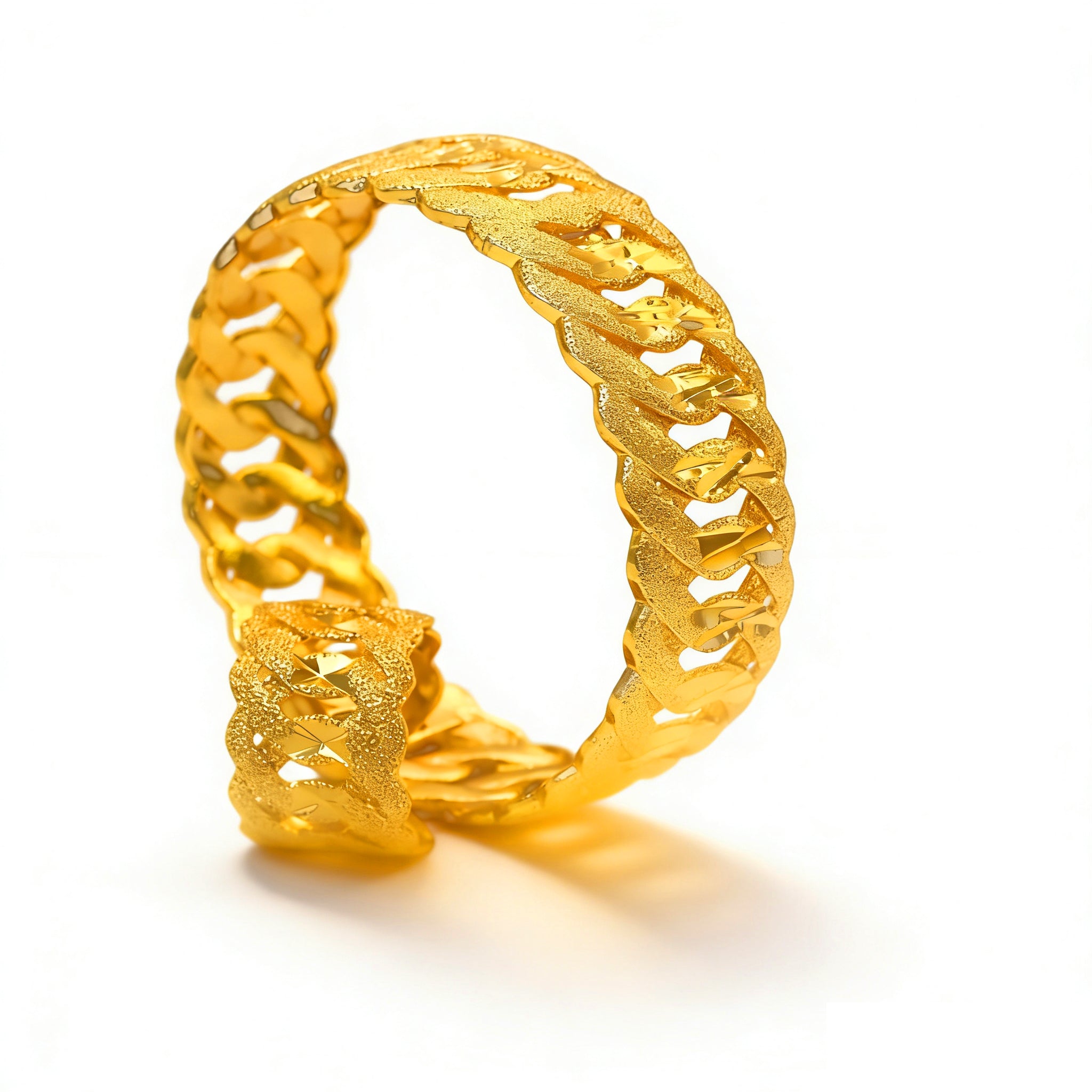 2pcs Dubai Hook Cuff Bracelet, Exquisite Design, 18K Gold Plated, Adjustable Statement Bracelet