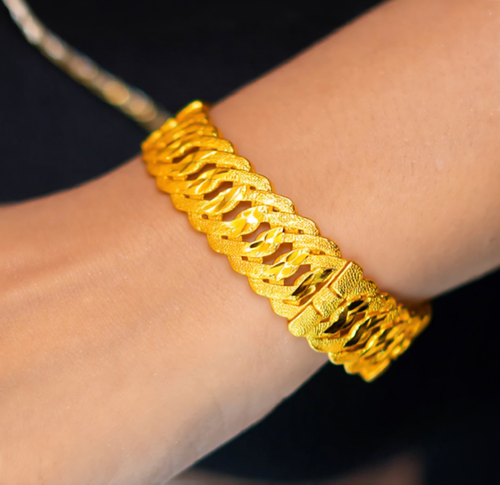 2pcs Dubai Hook Cuff Bracelet, Exquisite Design, 18K Gold Plated, Adjustable Statement Bracelet